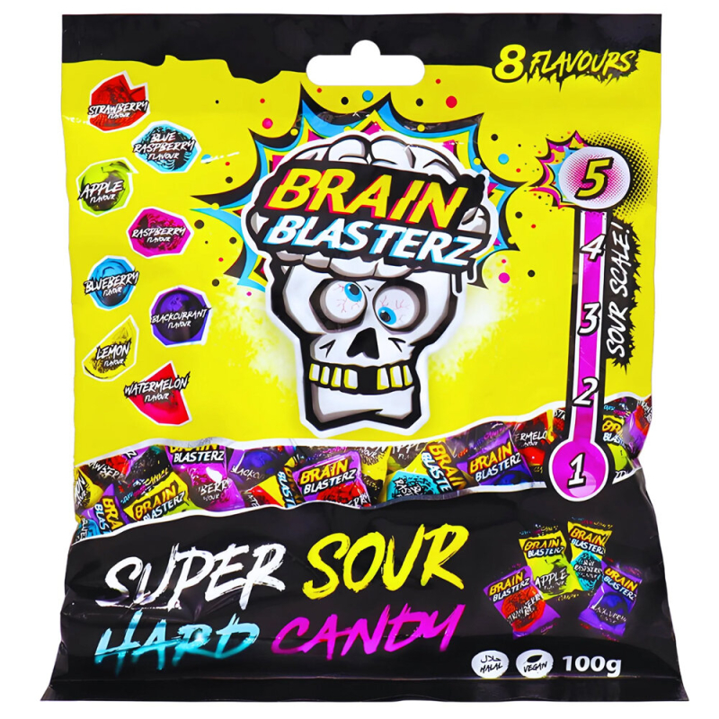 Brain Blasterz Super Sour Hard Candy 100g