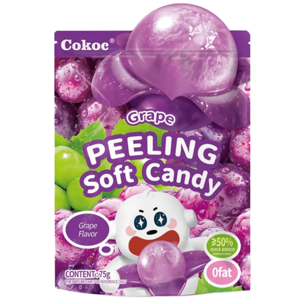 Cokoc Grape Peeling Soft Candy 75g