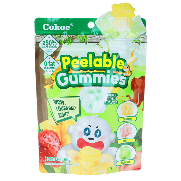 Cokoc Peelable Gummies Mixed Fruit Flavour 60g