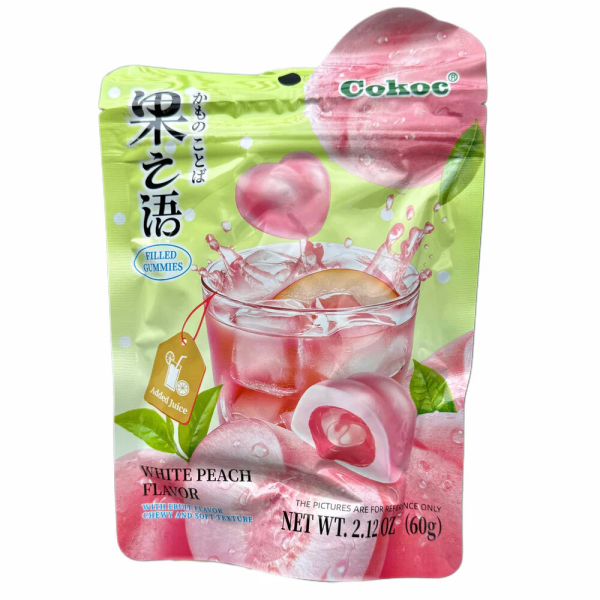 Cokoc White Peach Filled Gummies 60g