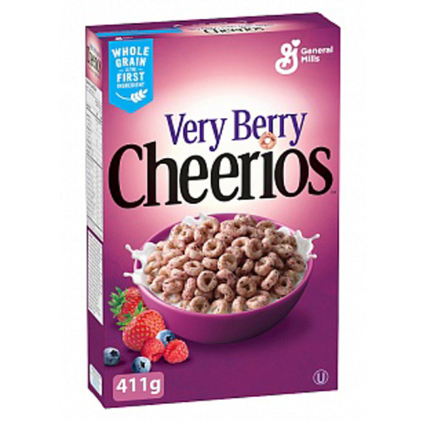 General Mils Cereal Cheerios Very Berry 411g