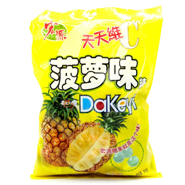 Hongyuan DaKeyi Hard Candy Pineapple Flavour 350g
