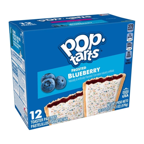 Kellogg´s Pop Tarts frosted Blueberry 12er (576g)