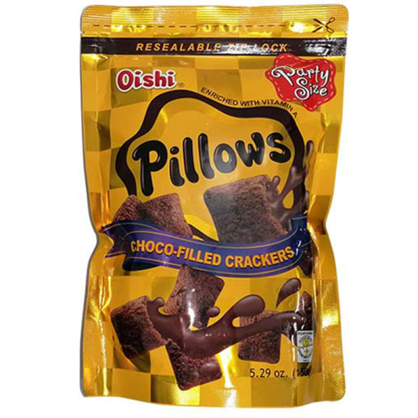 Oishi Pillows Choco Filled Crackers 150g